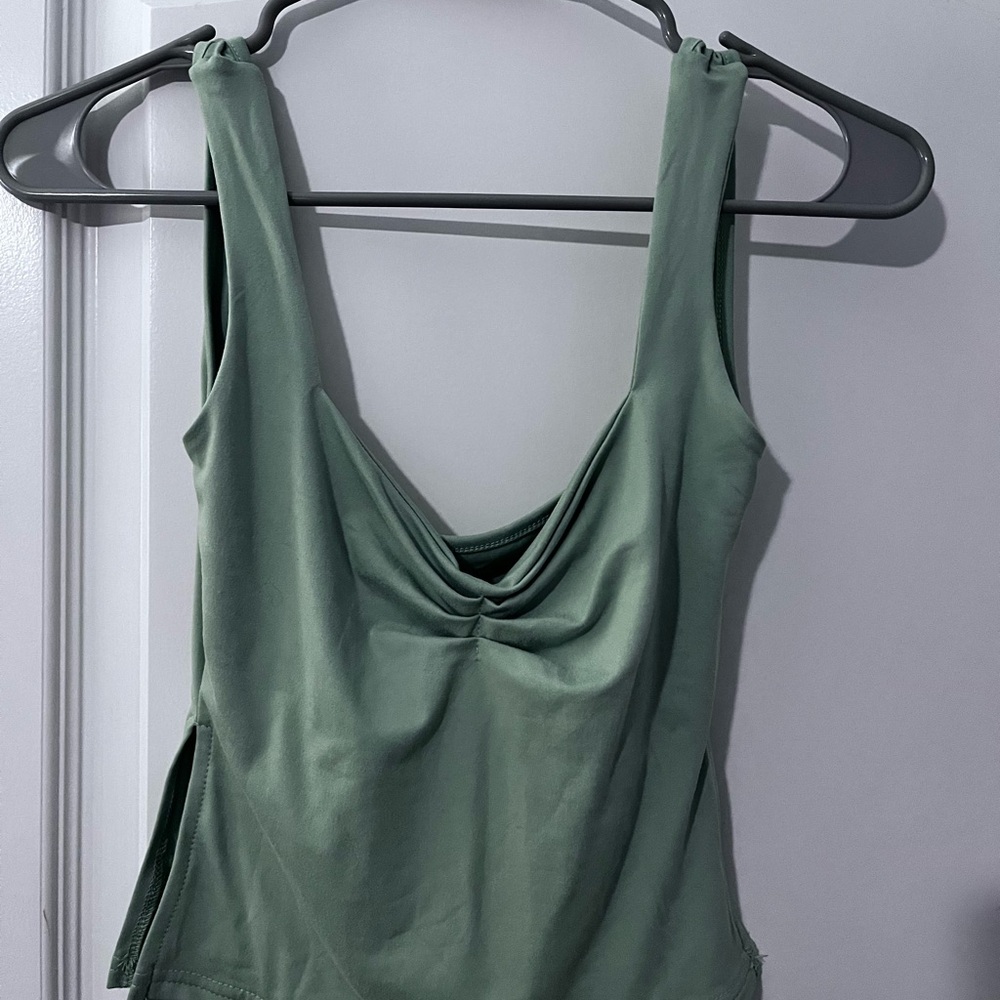 Elegant Green Crop Top